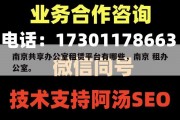 南京共享办公室租赁平台有哪些，南京 租办公室。