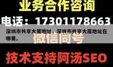 深圳市共享大厦地址，深圳市共享大厦地址在哪里。